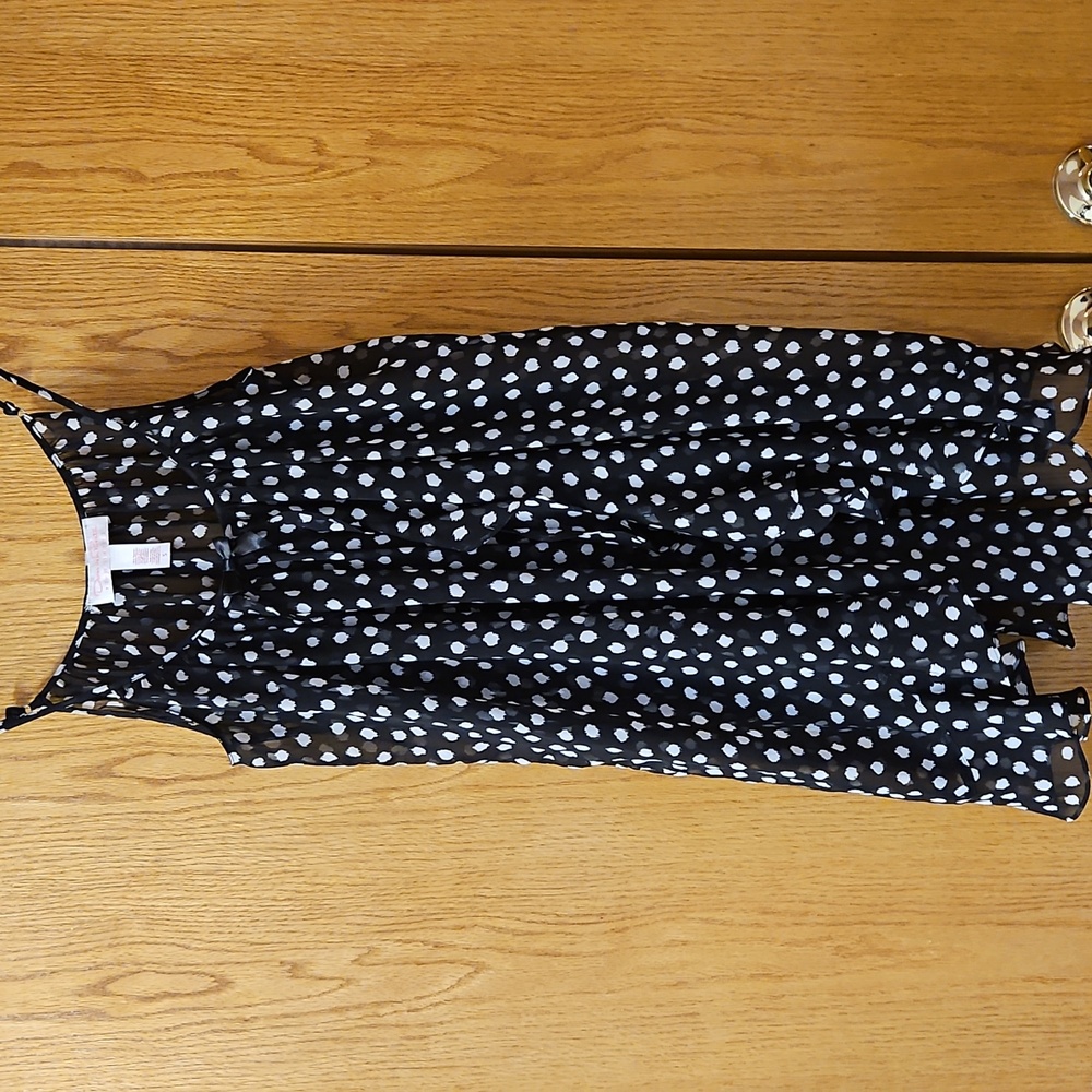 Oscar de la Renta Black and White Polka Dot Blouse